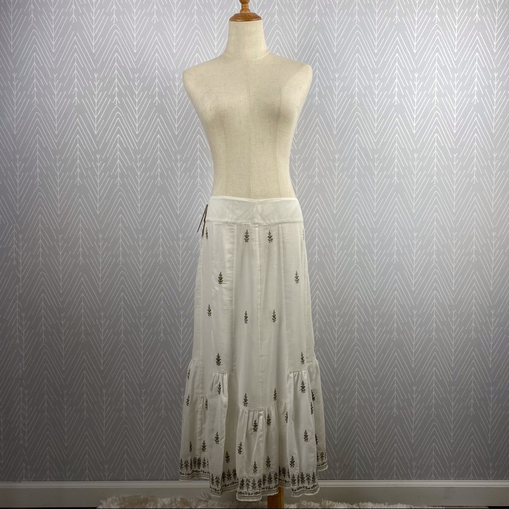 FLOREAT for ANTHROPOLOGIE Embroidered Skirt NWT